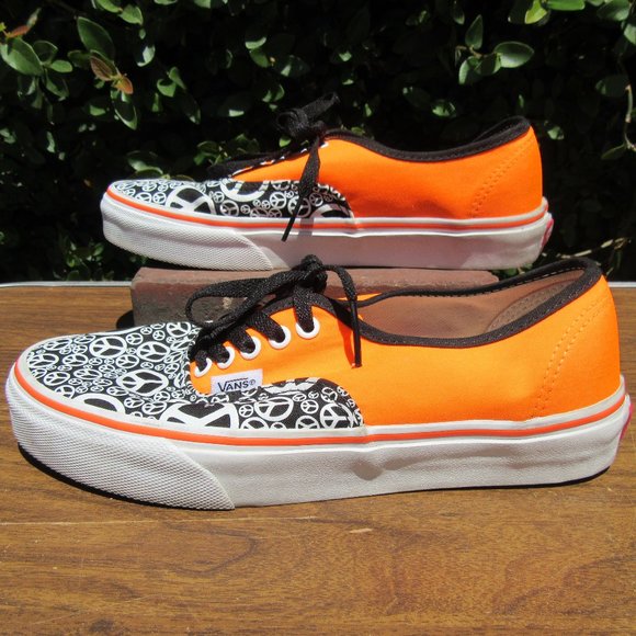 Neon orange vans sales